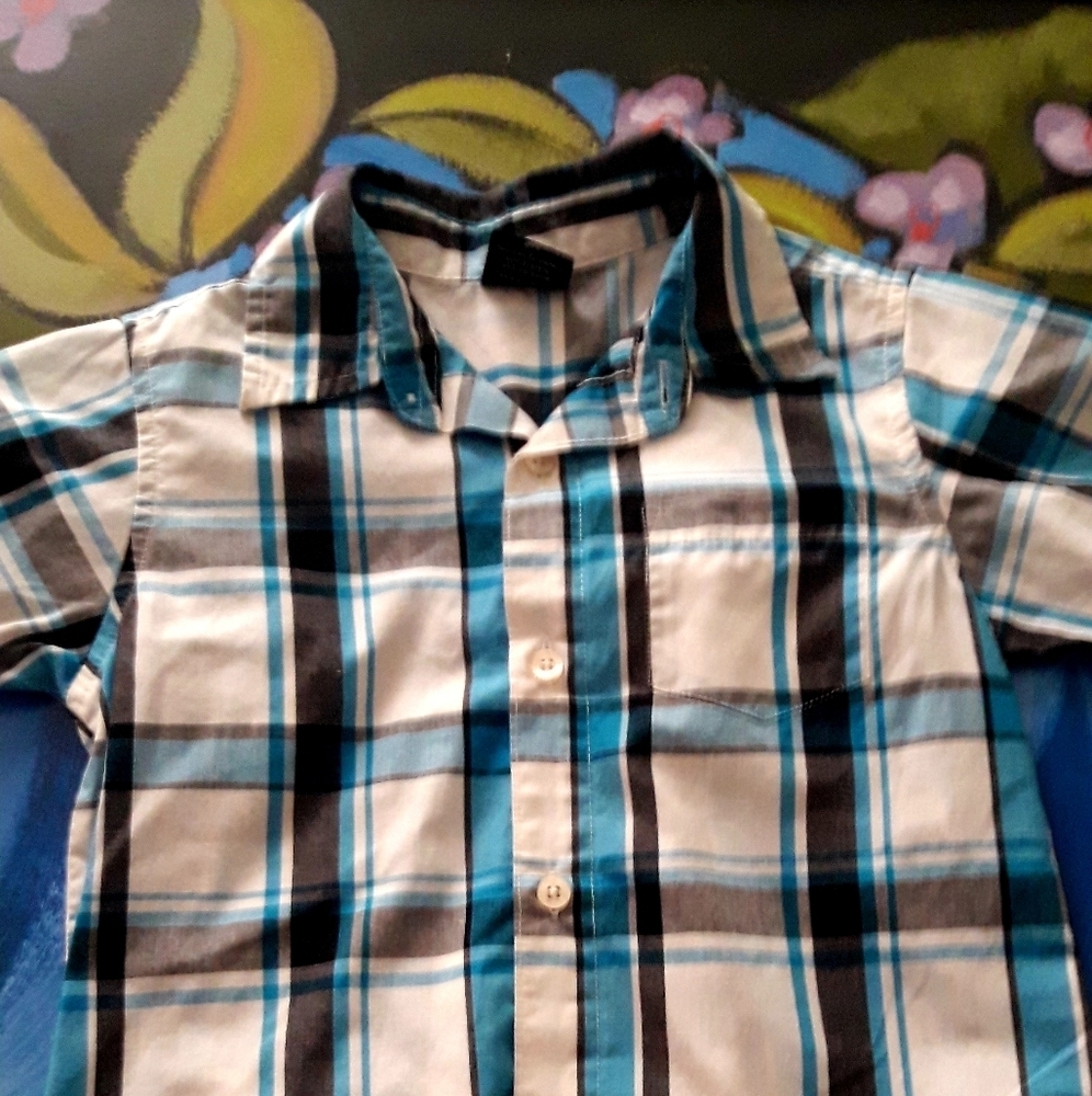 Boy's Faded Glory Button Down Shirt 4T